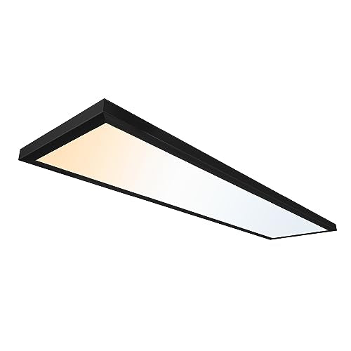 UltraLux 1x4 Surface Mount LED Panel TRIAC Dimmable 3CCT Matte Black 1Pk - color: Matte Black, size: 1X4 (1 Pack)