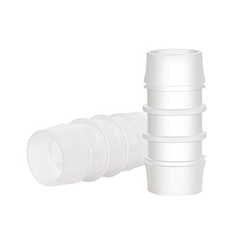 Quickun Plastic Hose Barb Fitting, 1" x 1" Barbed Splicer Mender Joint Adapter Union Fitting (Pack of 5) - size: 1 Inch