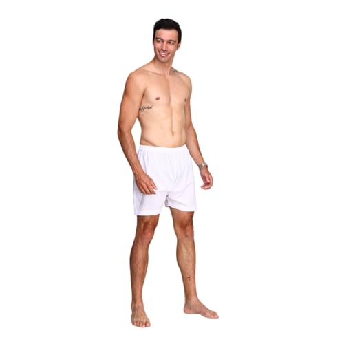 JIAHG Muslim Arab Men’s Thobe Underwear White Shorts for Middle East Islamic Dubai Prayers Loose Pajama Shorts - size: XX-Large