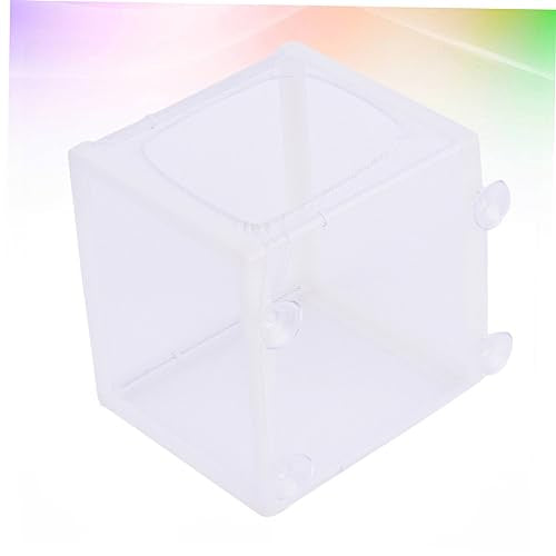 Happyyami Aquarium Net for Baby Fish Fish Breeder Net with Cups Polyester and Plastic Construction for Fish Tank White