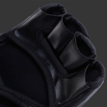 Boxing Gloves Training Gloves Half Finger Sport Gloves Heavy Bag Gloves Punching Gloves Kickboxing Gloves - color: MMA black boxing