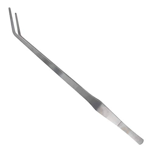 Utoolmart Aquarium Plant Tweezer, Stainless Steel Curved Tweezer, 38cm, for Fish Tank Plant Aquascape Tools, Feeding Tongs, 1 Pcs - color: 1pcs, size: 38cm Curved