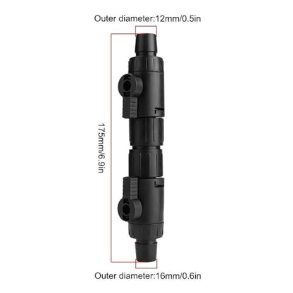 MiOYOOW Aquarium Hose Valve, Fish Tank Hose Connector Aquarium Water Control Valve with Quick Release Handle for 12/16MM Pipe - color: 12mm to 16mm