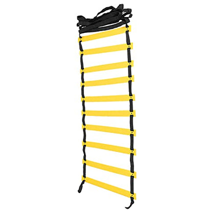 aqxreight Polypropylene Training Agility Speed Ladder Stairs Footwork for Soccer Fitness AccessoryBlack Rope Wear Resistant Strong Reduce Replacement Provide Material Quality