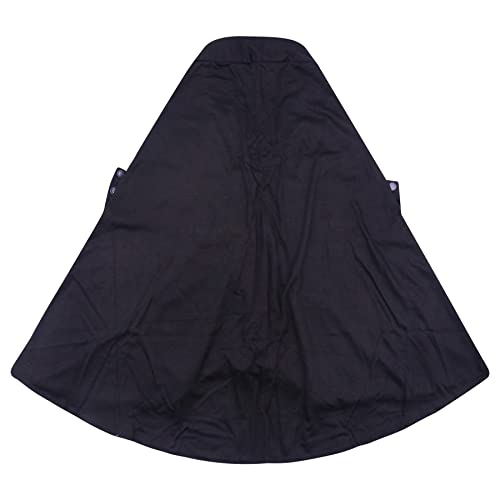 AIBEARTY Women Fashion Instant Muslim Turban Hijab with Snap Fastener Breathable Headscarf Bonnet Cap Turban Hat Shawl - color: Modal Black-3 Buttons