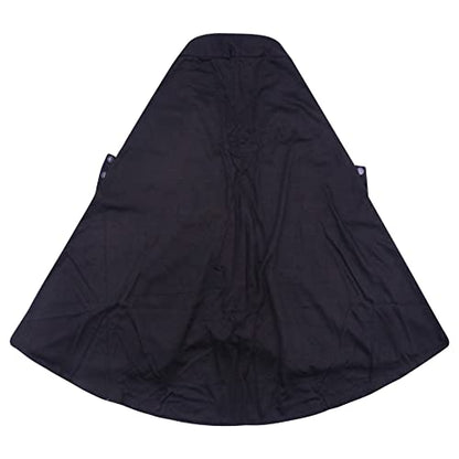 AIBEARTY Women Fashion Instant Muslim Turban Hijab with Snap Fastener Breathable Headscarf Bonnet Cap Turban Hat Shawl - color: Modal Black-3 Buttons