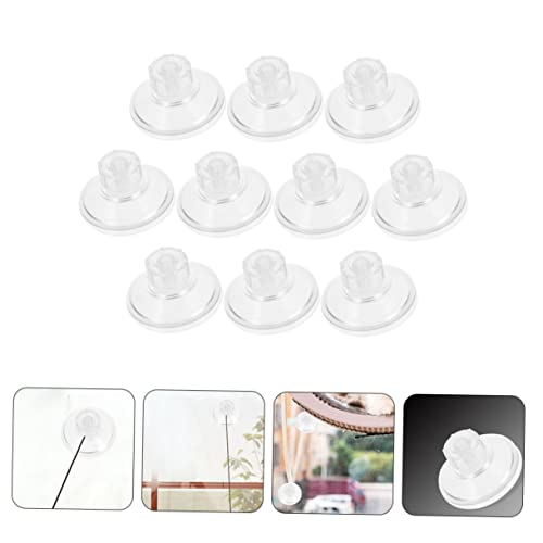 10Pcs Aquarium Suction Cups with Threaded Screw Nut Pull High Transparency Suction Cup Kit for Glass Turtle Basking Platforms and Incubation Boxes Abs PVC Material