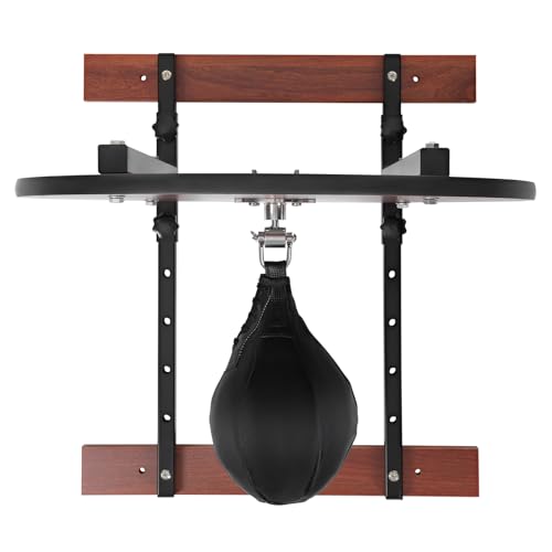 Professional Wall Mount Speed Ball Kit, Adjustable Swivel Platform with PU Punching Bag, Improve Hand-Eye Coordination & Reflexes for Boxing/Martial Arts