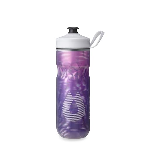 HydraPak | Polar Bottle - Polar Sport Insulated Water Bottle - BPA-Free, Sport & Bike Squeeze Bottle with Handle (Pulse Purple, 600ml / 20oz) - color: Pulse Purple, style: 20oz/600ml