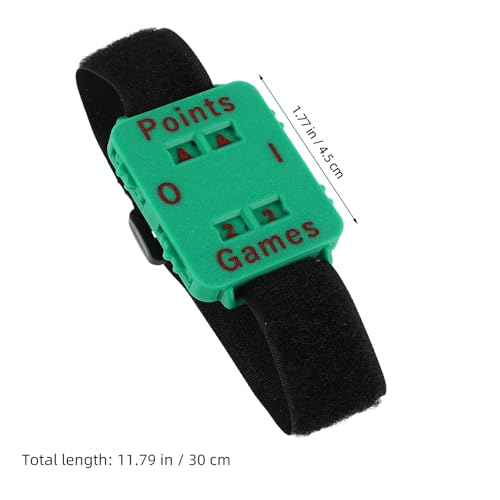 Competitive Match Score Keeper Wristband, Portable Game Stroke Counter for Team Sports, Cricket, Table Tennis, Recreational Use Green