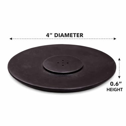핸드메이드 대리석 향 스틱 홀더, 블랙, 10.2cm(4인치) | 원형 향 버너, 여러 개의 구멍, 장식용 애쉬 캐처, 가정 및 사무실 장식 - color: 블랙.