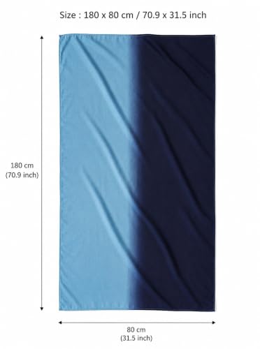 Modal Feel Hijab Scarf for Women, Lightweight Ombre Dual Color - color: 1#navyblue
