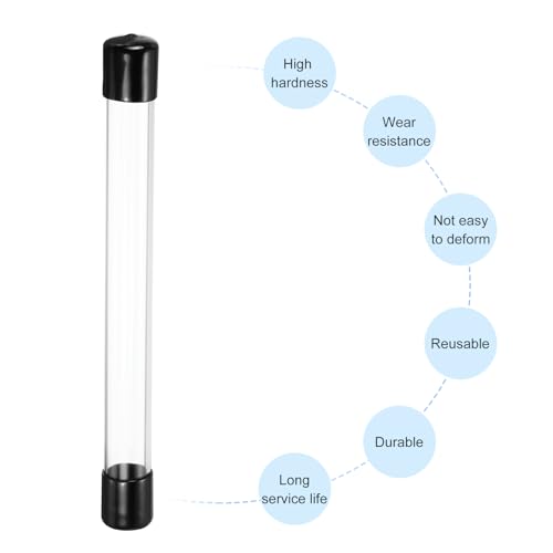 MECCANIXITY Clear Storage Tube 20x24mm Small Plastic Round Tubing with Caps Rigid Bottle Container 250mm/10 Inch for Item Stored - size: 20x24x250mm