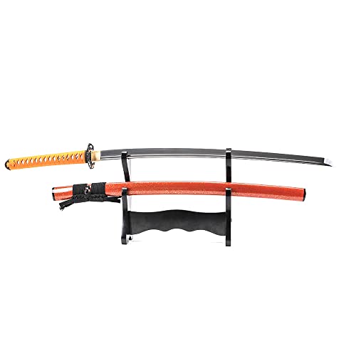 siwode Katana Handmade Full Tang Sharp, Alloy Tsuba Japanese Samurai Sword High Carbon Steel 1060,T10 1095, 40-Inch - color: Sea-Fish