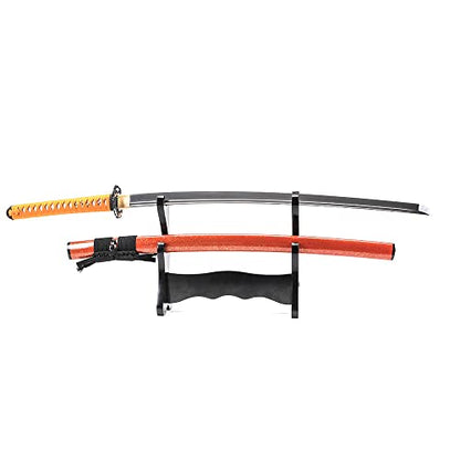 siwode Katana Handmade Full Tang Sharp, Alloy Tsuba Japanese Samurai Sword High Carbon Steel 1060,T10 1095, 40-Inch - color: Sea-Fish