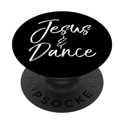 Cute Christian Dancer Gift for Teen Girls Fun Jesus & Dance PopSockets Adhesive PopGrip - style: Adhesive PopGrip