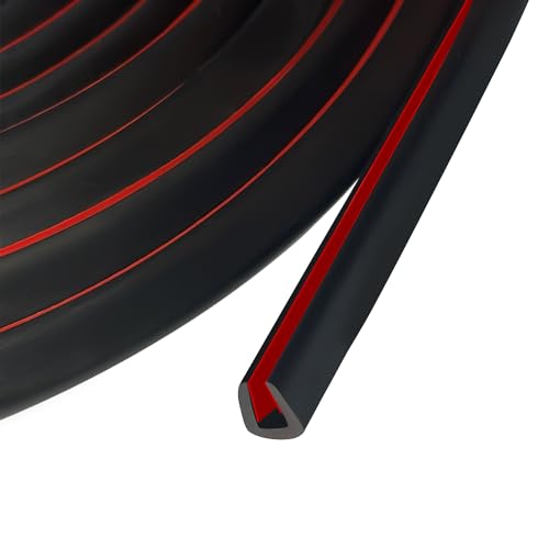 Edge Trim, 1/8" (3mm) Rubber Edge Trim, Black Color, 20Ft | Flexible Self Adhesive U Channel Edge Protector for Glass, Mirror, Plywood, Steel Panel Sharp Edges, U Shaped Peel and Stick - size: Size1/8"(Fit 7/64"~5/32"), L20'