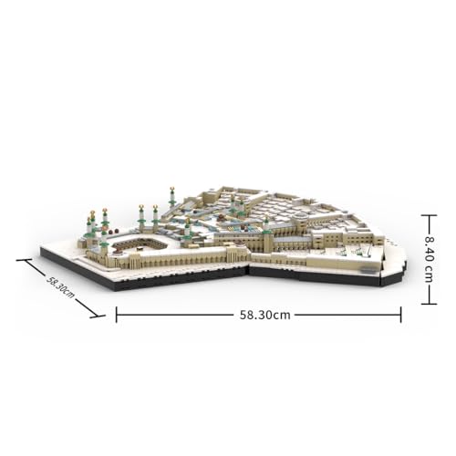Great Mosque of Mecca Architecture Building Blocks Set, 4776PCS World Famous Landmark Street View Collection Display Model Home Decor Kits, Gifts for Bricks Enthusiasts, MOC-184753