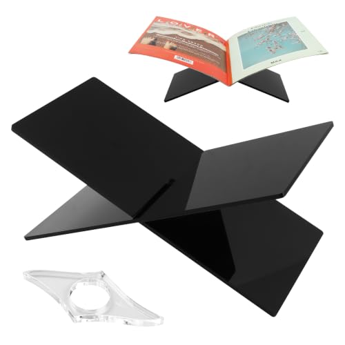 Large Acrylic Book Stand, 12 x 7 x 6'' Open Book Display Holder
