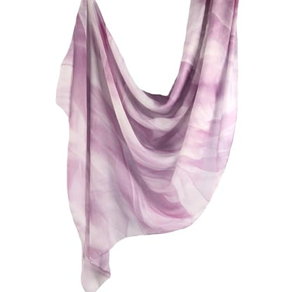 ZGMYC Watercolour Floral Printed Hijab Scarf for Women Soft Modal Cotton Instant Hijab Head Wraps Shawls Long Scarves - color: Color 19