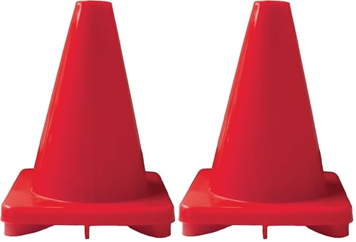 Cortina Sport Cone, Polyethylene 03-500-34-11, 5" Height, Red (Pack of 2) - size: 1 Count (Pack of 2)
