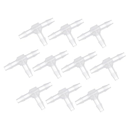 OSALADI 3 Way Hose Connector 1.06X0.62X0.23In Plastic Tee Barb Fittings for Aquarium Air Pump Accessories Water Tube Repair and Extension