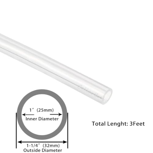 Silicone Tubing Food Grade 1"ID x 1-1/4"OD 3 Feet Length Pure Silicone Hose Tube for Home Brewing, Beer Line, Kegerator, Wine Making - size: 1" ID x 1-1/4" OD, style: 3 Feet