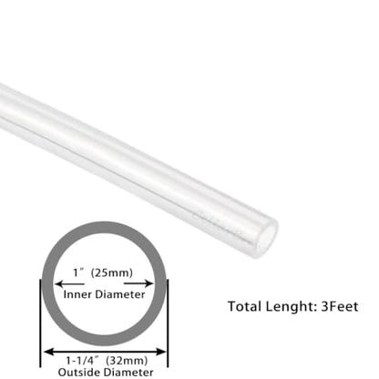 Silicone Tubing Food Grade 1"ID x 1-1/4"OD 3 Feet Length Pure Silicone Hose Tube for Home Brewing, Beer Line, Kegerator, Wine Making - size: 1" ID x 1-1/4" OD, style: 3 Feet