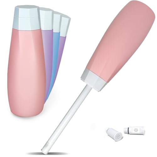 Portable Bidet for Travel FDA&CE Certified 450ml(15oz) dual nozzle 3 Leak-Proof Seals peri bottle postpartum handheld bidet for women Light pink - color: Light pink