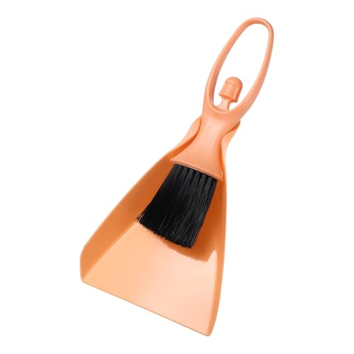 uxcell Mini Dustpan and Brush Set, Small Broom and Dustpan Set for Office Tabletops Sofas Keyboards Home Cleaning Tool, Orange Yellow - color: Orange Yellow