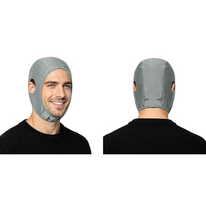 Women Men Full Cover Wrestling Headgear Grappling Hair Cap with Open Ears for Going Out Yoga - color: Grey