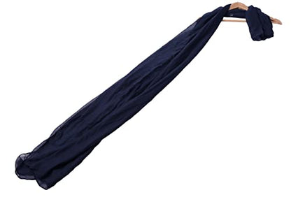 woogwin Women's Scarf Lady Light Soft Fashion Solid Shawl Wraps - color: Navyblue
