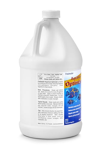 TLC Products, Freshwater Aquarium Optimizer, Aquarium Water Clarifier, Reduces Ammonia, 1 Gallon - size: 1 Gallon (3.78 L)