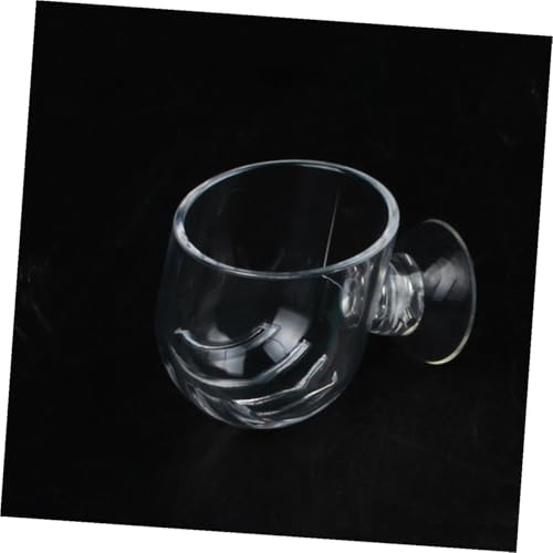 2pcs Red Aquarium Feeding Cups Acrylic Fish Food Holders with Suction Cups for Fish and Shrimp Tank Feeding Dispenser