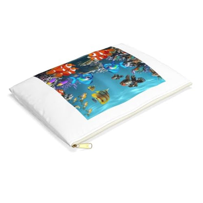 3dRose Graphic Design of Aquarium Style Accessory Pouch Small - size: Small