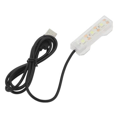 Mini Aquarium Light 0.5-2 Gallon Desktop Aquarium Red USB LED Light - color: Red