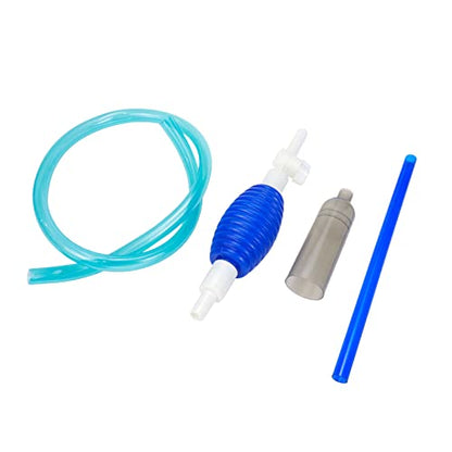 2sets Aquarium Siphon Water Changer Fish Tank Gravel Cleaner with Long Nozzle for Cleaning Changing Water (Blue) - color: Blue, size: 5.6ft/66.9"/1.7m