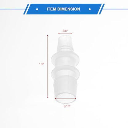4pcs Plastic Hose Barb Fitting 9/16" to 3/8" Barbed Splicer Mender Joint Adapter Aquarium Clear - size: 9/16"-3/8"