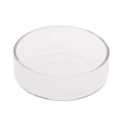 Aquarium Shrimp Feeding Dish High Clear Glass Bottom Feeders Food Bowl 3.9 3.5 3.2 2.4 Inches Round Tray