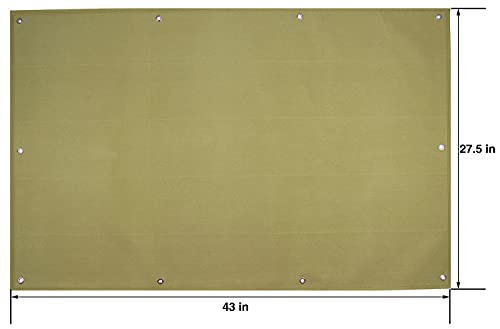 Tactical Patch Display Panel Holder Board for Military Army Combat Morale Uniform Hook and Loop Emblems, 43 Inches x 27.5 Inches (Large), with 1 Flag Patch Included - color: Brown, Large