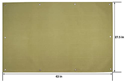 Tactical Patch Display Panel Holder Board for Military Army Combat Morale Uniform Hook and Loop Emblems, 43 Inches x 27.5 Inches (Large), with 1 Flag Patch Included - color: Brown, Large