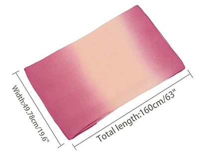 uxcell Women'sChiffon Sheer Long Scarf Silky Gradient Party - color: Pale Pink Fuchsia