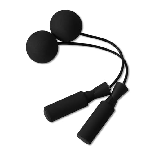 Cordless Jump Rope with Weight Ball, Fitness Training Jump Rope, Indoor Home Exercise, Suitable for Men Women. - color: black