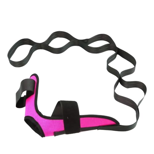 1pc Yoga Leg Stretching Band Flexibility Rehabilitation Fitness Plantar Fasciitis Training Belt Foot Care for Plantar Fasciitis, Heel Spurs and Achilles Ten - color: Pink
