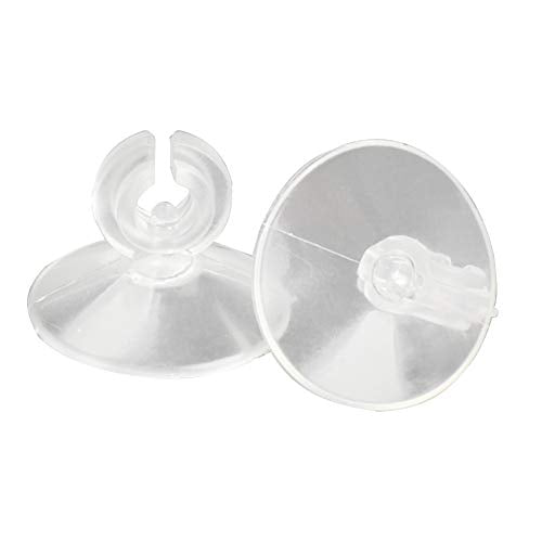 Xiaokeis 10 Pcs Aquarium Suction Cups, Suction Cup Clips with Ultra Strong Suction Force, Reusable Airline Tube Clips Holders Small Suction Cups for Fish Tank, Aquarium Airline Tubing/Hose(Clear)