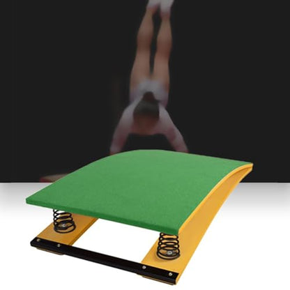 Vault Gymnastics Springboard, Heavy Curved Springboard with Steel Springs and Jumping Mat, Sports Club/Martial Arts Springboard
