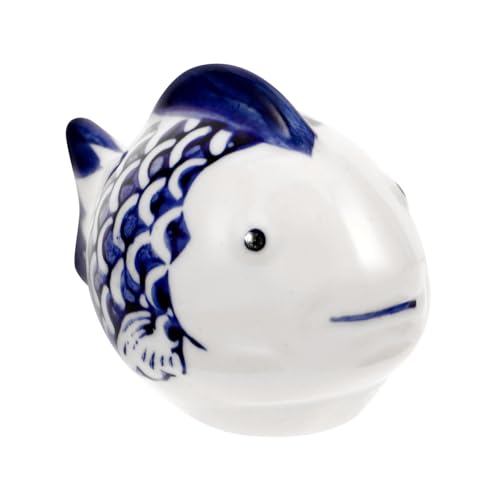 GARVALON 2pcs Aquarium Floating Animal Craft Adorable Ceramic Fish Statue for Fish Tank Decoration Lightweight Easy to Maintain Stunning for Home Office Decor