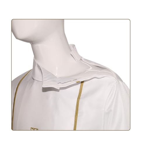 MIAOCOS Medieval Pastor Outfit Clergy White Robe Historical Priest Costume Church Plays Clergy Gown Hajj Eid - size: Large