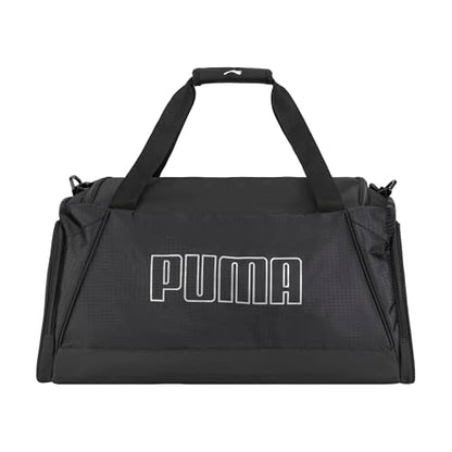 PUMA unisex-adult Accelerator Duffel Bag with Removable Strap & Shoe Pocket - color: New Silver/Black