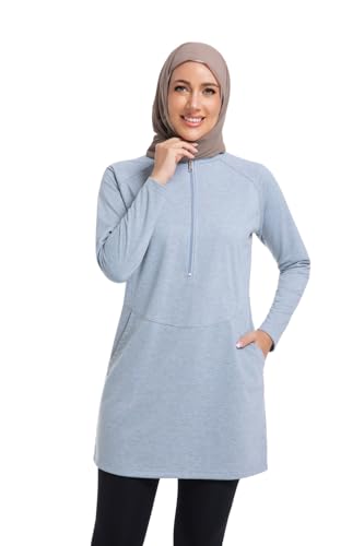 Muslim Women's Long Sleeve Top for Spring & Autumn - Loose Fit Casual Shirt for Travel & Everyday Wear - color: Z8, size: Medium